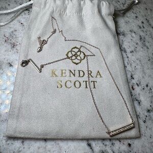 Kendra Scott Addison Rose Gold Bar Pendant Necklace